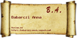Babarczi Anna névjegykártya